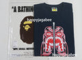 A BATHING APE PAISLEY PATTERN TIGER FACE TEE