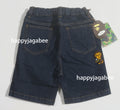 A BATHING APE BAPE KIDS MILO FACE 10 OZ STRETCH DENIM SHORTS