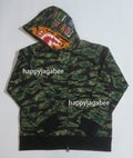 A BATHING APE TIGER CAMO TIGER FULL FIT ZIP HOODIE