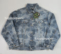 A BATHING APE SOLID CAMO JACQUARD DENIM TRUCKER JACKET