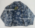A BATHING APE SOLID CAMO JACQUARD DENIM TRUCKER JACKET