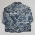 A BATHING APE SOLID CAMO JACQUARD DENIM TRUCKER JACKET