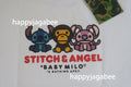 A BATHING APE BAPE KIDS BAPE x DISNEY STITCH AND ANGEL BABY MILO TEE