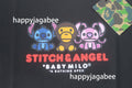A BATHING APE BAPE KIDS BAPE x DISNEY STITCH AND ANGEL BABY MILO TEE