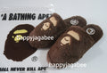 A BATHING APE APE HEAD SLIPPERS