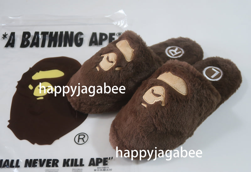 A BATHING APE APE HEAD SLIPPERS