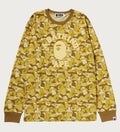 A BATHING APE BAPE CARD CAMO COLLEGE L/S TEE ( ONLINE EXCLUSIVE )