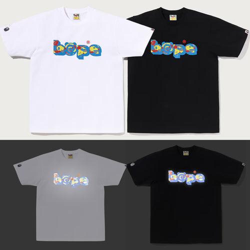 A BATHING APE BAPE x MEDICOM TOY 30TH ANNIV. BAPE TEE ( Glow in the Dark )