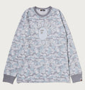 A BATHING APE BAPE CARD CAMO COLLEGE L/S TEE ( ONLINE EXCLUSIVE )