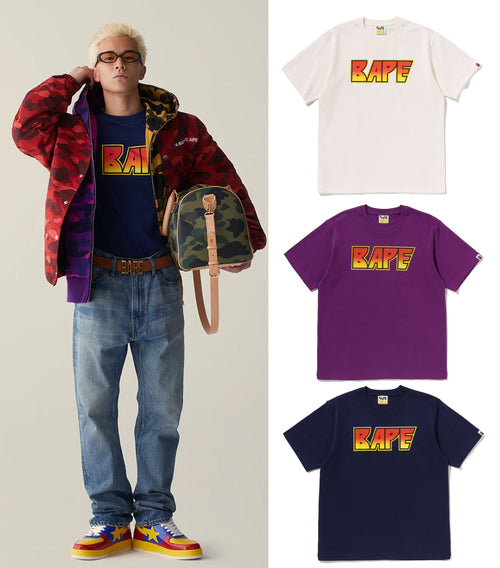 A BATHING APE BAPE KISS LOGO TEE - happyjagabee store