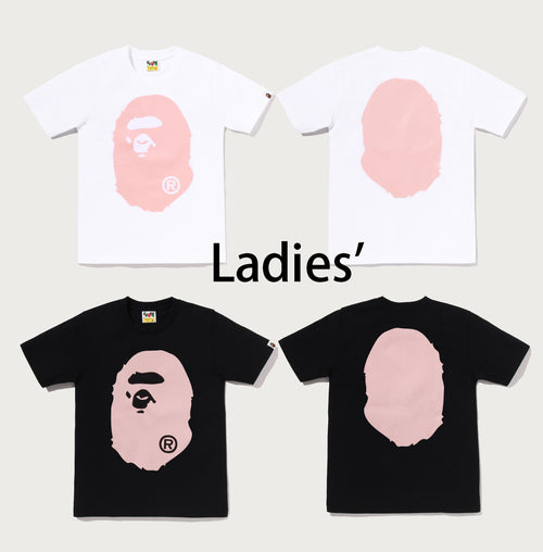 A BATHING APE Ladies' COLOR BOA BIG APE HEAD TEE