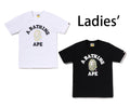 A BATHING APE Ladies' BLING STAR GLITTER COLLEGE TEE