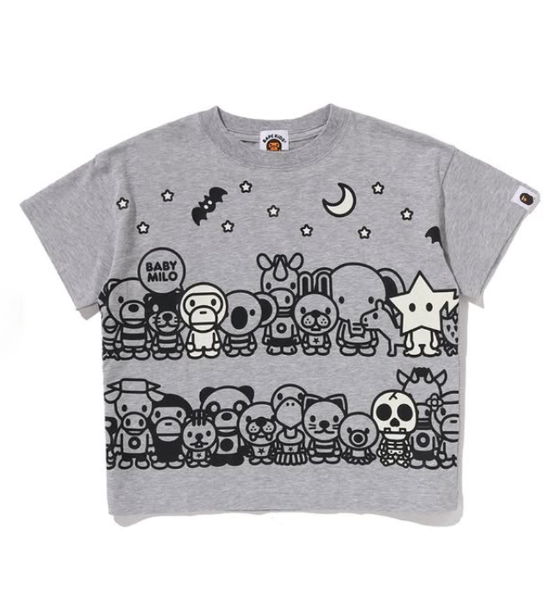 A BATHING APE BAPE KIDS A TO Z HALLOWEEN RELAXED FIT TEE