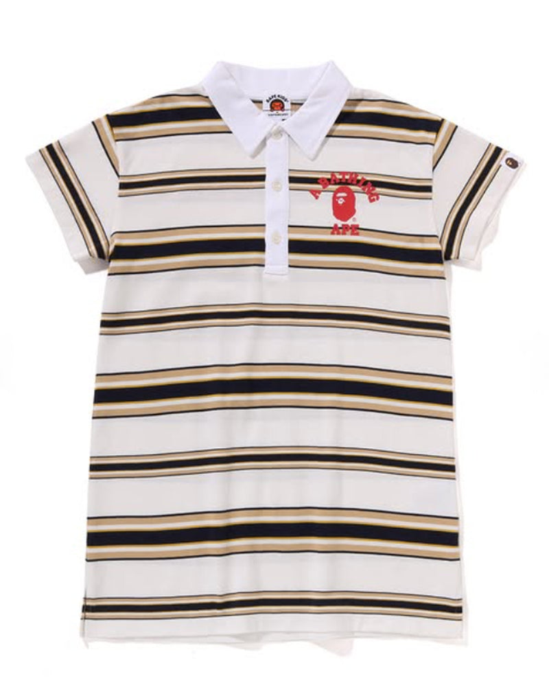 A BATHING APE BAPE KIDS STRIPE POLO DRESS