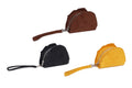 A BATHING APE APE HEAD SUEDE EMBOSSED POUCH