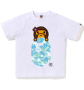 A BATHING APE BAPE KIDS ABC LISA CAMO ON APE HEAD TEE