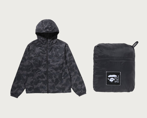 A BATHING APE SEMI-TRANSPARENT PACKABLE JACKET
