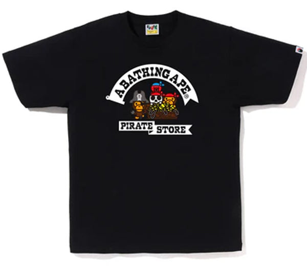 A BATHING APE BAPE PIRATE STORE CAPTAIN MILO TREASURE TEE