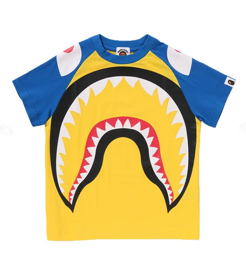 A BATHING APE BAPE KIDS BIG SHARK TEE