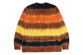 A BATHING APE DRIP STRIPE RELAXED FIT L/S TEE