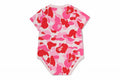A BATHING APE BAPE KIDS ABC CAMO COLLEGE BODYSUIT
