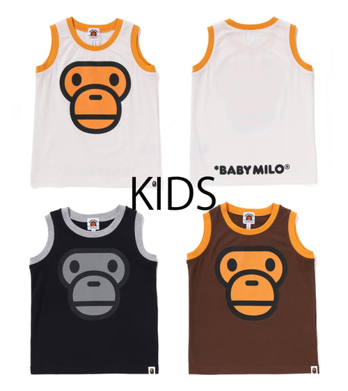 A BATHING APE BAPE KIDS MILO FACE TANK TOP