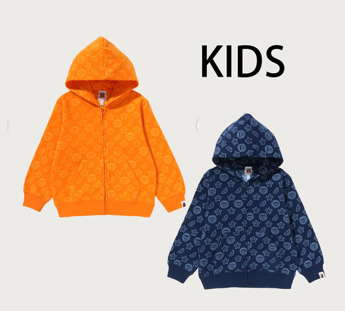 A BATHING APE BAPE KIDS ONAL MILOGRAM BANANA ZIP HOODIE