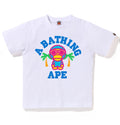 A BATHING APE BAPE KIDS COLORS MILO COLLEGE SUMMER TEE