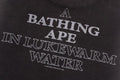 A BATHING APE HEAVY WASHED BAPE MILITARY GRAPHIC RELAXED FIT L/S TEE