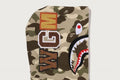 A BATHING APE Ladies' COLOR CAMO FUR SHARK CROPPED ZIP HOODIE