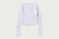 A BATHING APE Ladies' LISA MILO STA PATTERN WAFFLE SLIM FIT L/S TEE