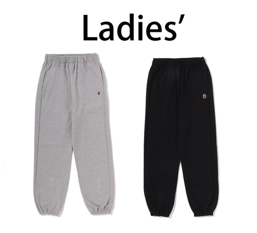 A BATHING APE Ladies' APE HEAD ONE POINT LOOSE FIT SWEAT PANTS