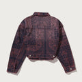 A BATHING APE Ladies' PAISLEY PATTERN DENIM BOXY CROPPED JACKET