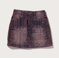 A BATHING APE Ladies' PAISLEY PATTERN DENIM SKIRT