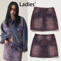 A BATHING APE Ladies' PAISLEY PATTERN DENIM SKIRT