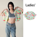 A BATHING APE Ladies' SCREEN CAMO MULTI LOGO BASEBALL SHIRT