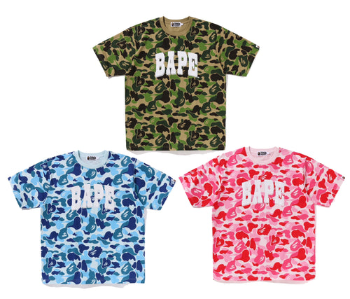 A BATHING APE ABC CAMO RELAXED FIT BAPE LOGO TEE