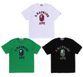 A BATHING APE GRAFFITI PATTERN COLLEGE TEE