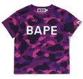 A BATHING APE Ladies' BAPE LOGO COLOR CAMO SLIM TEE