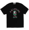 A BATHING APE GRAFFITI PATTERN COLLEGE TEE