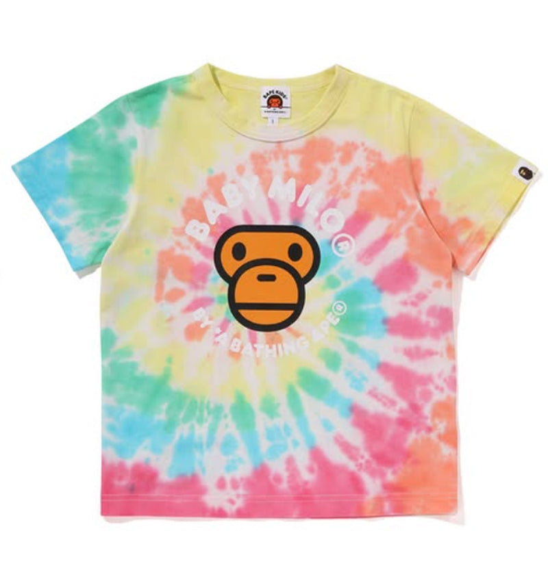 A BATHING APE BAPE KIDS BABY MILO TIE DYE TEE - happyjagabee store