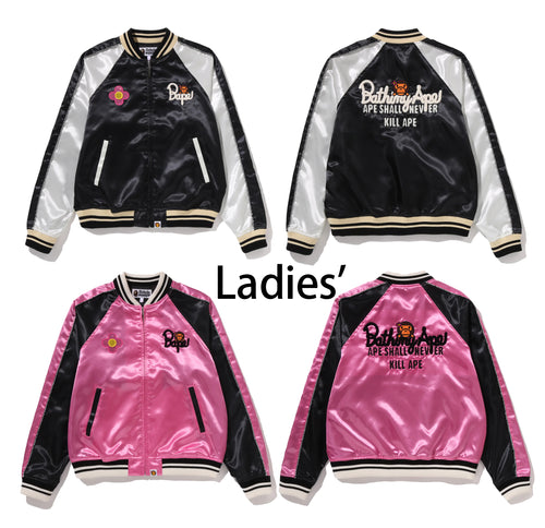 A BATHING APE Ladies' CRISTAL STONE BABY LISA SOUVENIR JACKET
