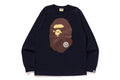 A BATHING APE BIG APE HEAD L/S TEE