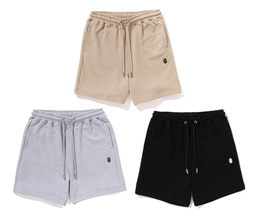 A BATHING APE ONE POINT RELAXED FIT SWEAT SHORTS