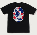 A BATHING APE Ladies' STA STRIKE CAMO BIG APE HEAD TEE