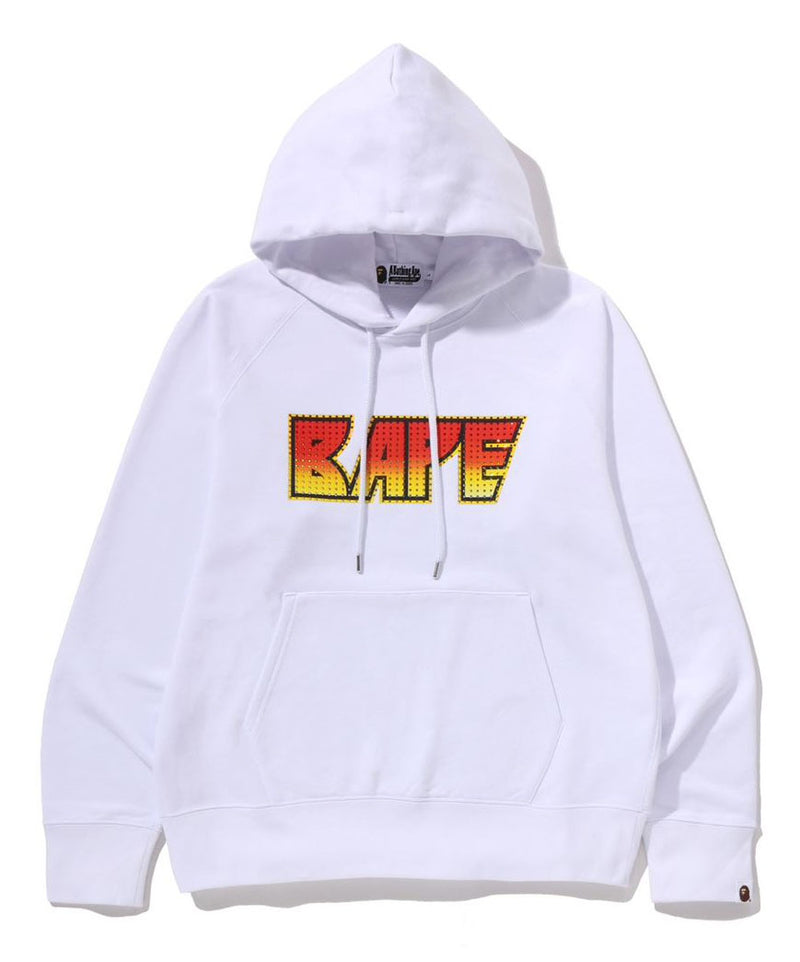 A BATHING APE RHINESTONE LOGO REGULAR FIT PULLOVER HOODIE - happyjagabee store