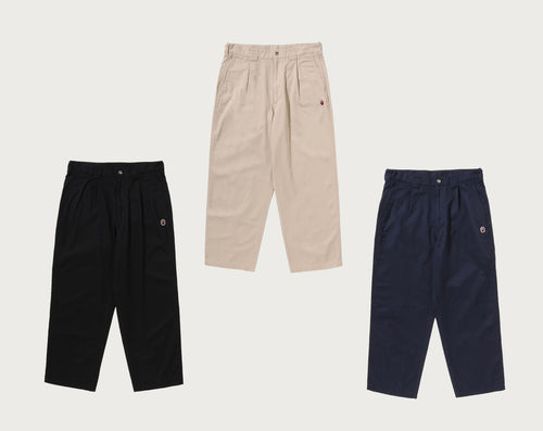 A BATHING APE ONE POINT RELAXED FIT CHINO PANTS