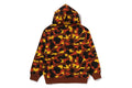A BATHING APE 1ST CAMO BAPE LOGO RHINESTONE RELAXED FIT FULL ZIP HOODIE