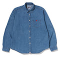 A BATHING APE JAPAN DENIM COLLECTION APE HEAD RELAXED FIT DENIM SHIRTS