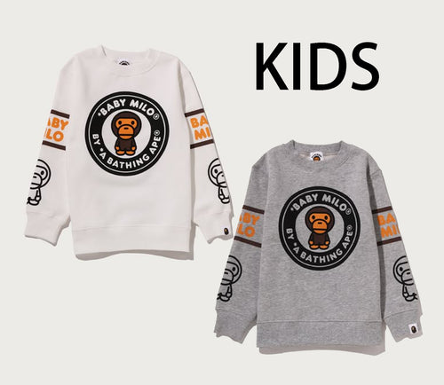 A BATHING APE BAPE KIDS MILO BUSY WORKS CREWNECK SWEAT SHIRT